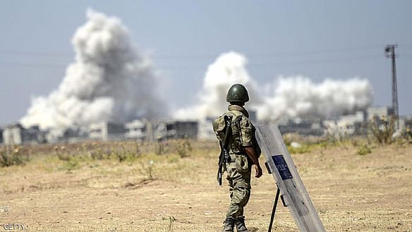 جندي تركي على الحدود السورية