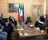 وزير الخارجية الايطالي خلال لقائه مع نظيره الايراني