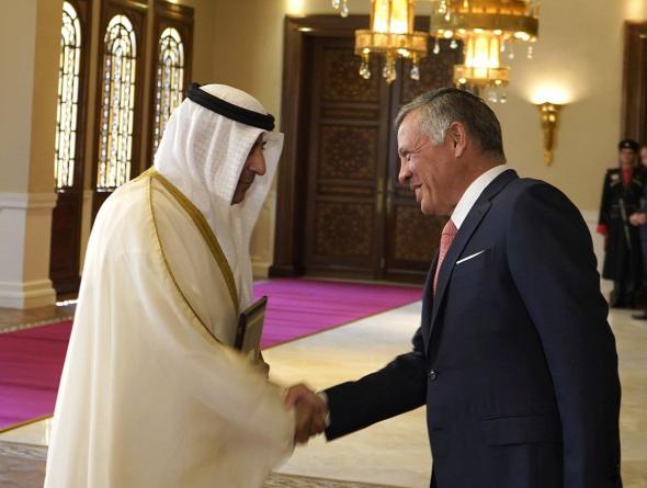 السفير الكويتي في الأردن عزيز الديحاني يلتقي بملك الأردن عبدالله الثاني ( صورة أرشيفية)