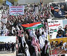 الشيخ عذبي متحدثا الى حشود البدون في تيماء امس (الراي)