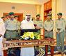 الشيخ مشعل الأحمد مدشنا نظام البصمة 